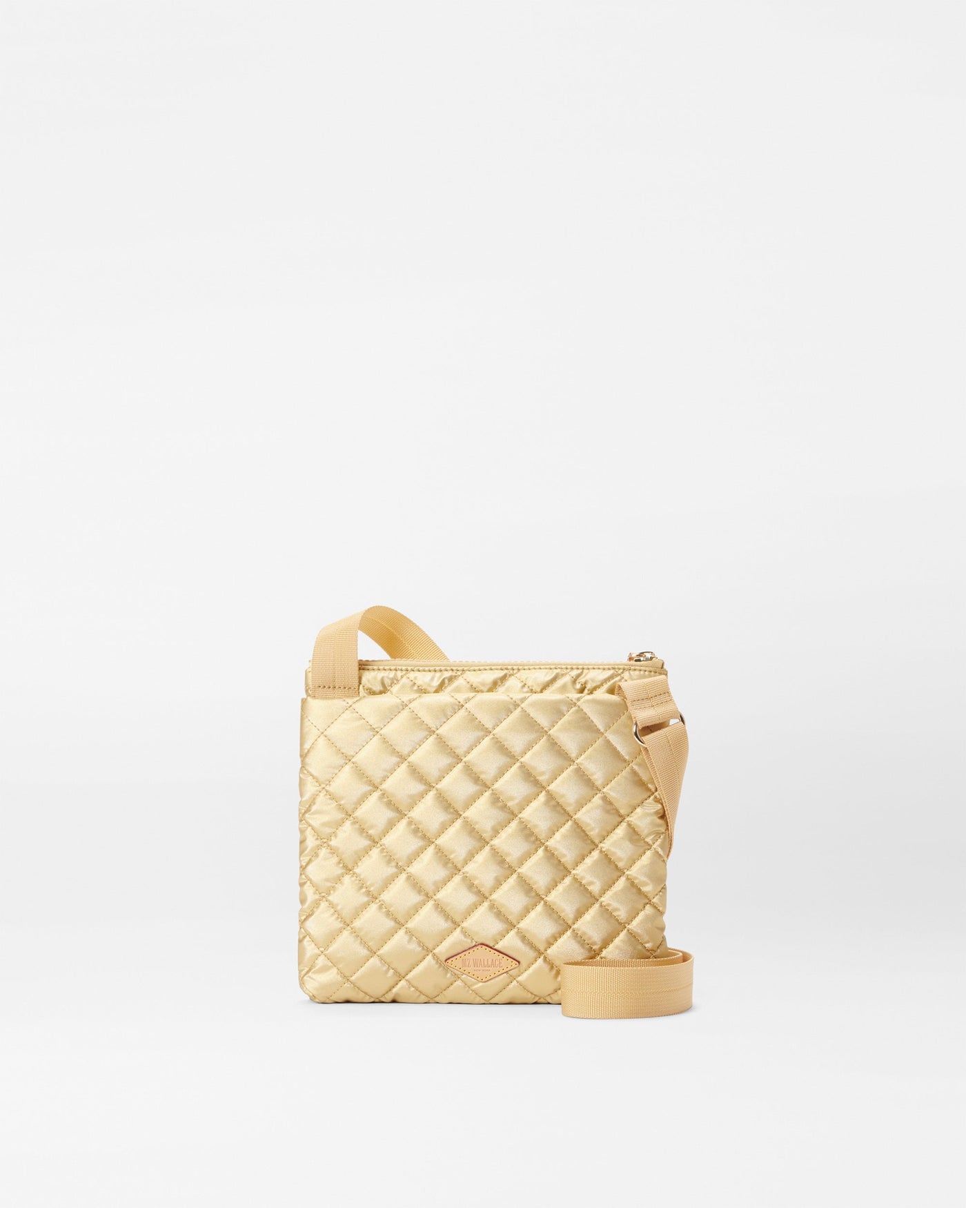 Light Gold Pearl Metallic Metro Flat Crossbody