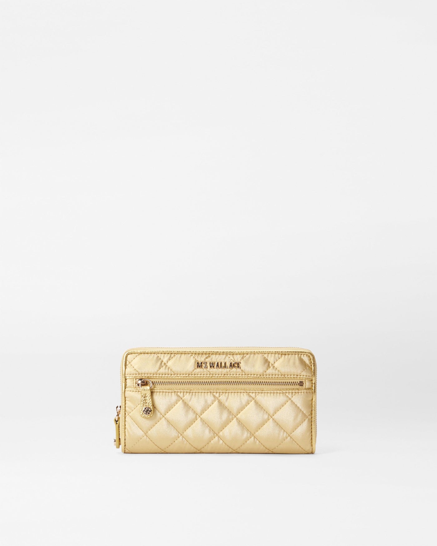 Light Gold Pearl Metallic Long Crosby Wallet