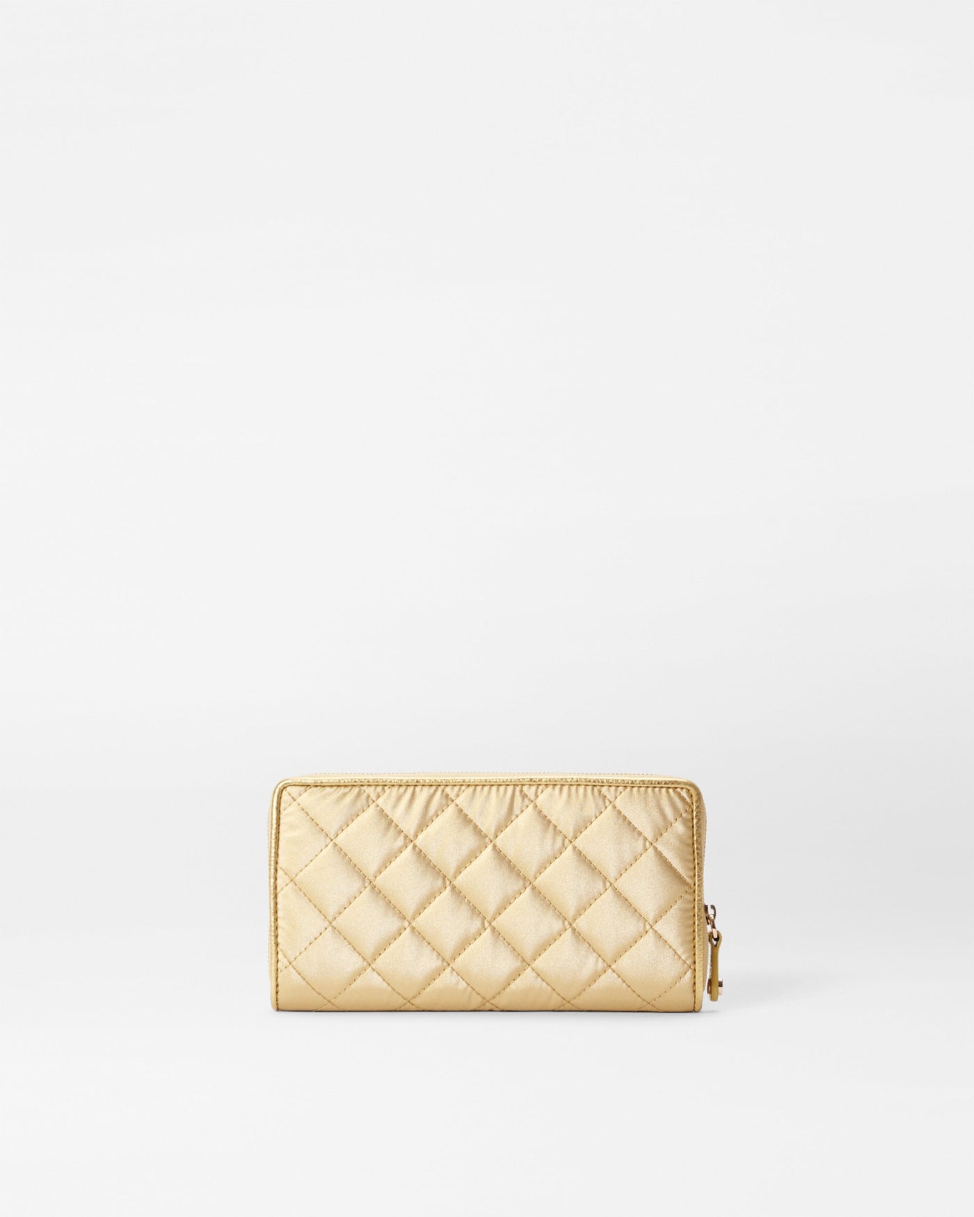 Light Gold Pearl Metallic Long Crosby Wallet