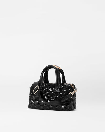 Black Sequin Mini Satchel