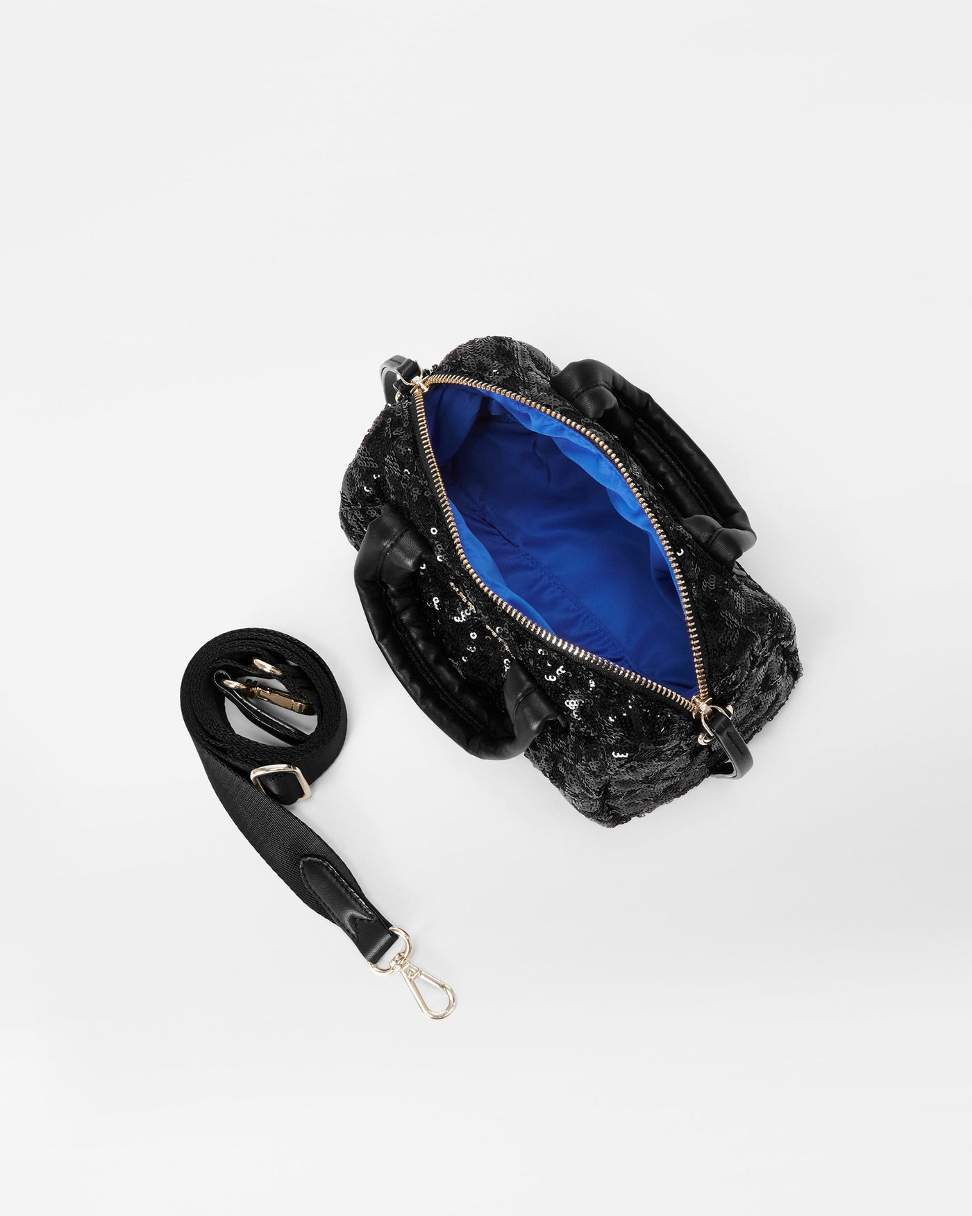Black Sequin Mini Satchel