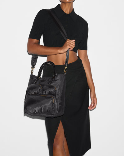 Black Small Chelsea Top Handle Tote