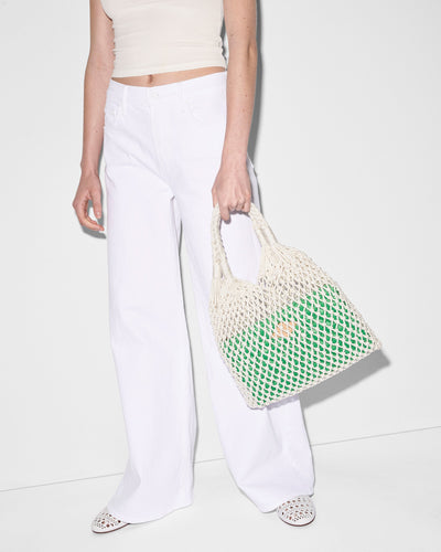 Off White/Grass Reef Knot Market Tote