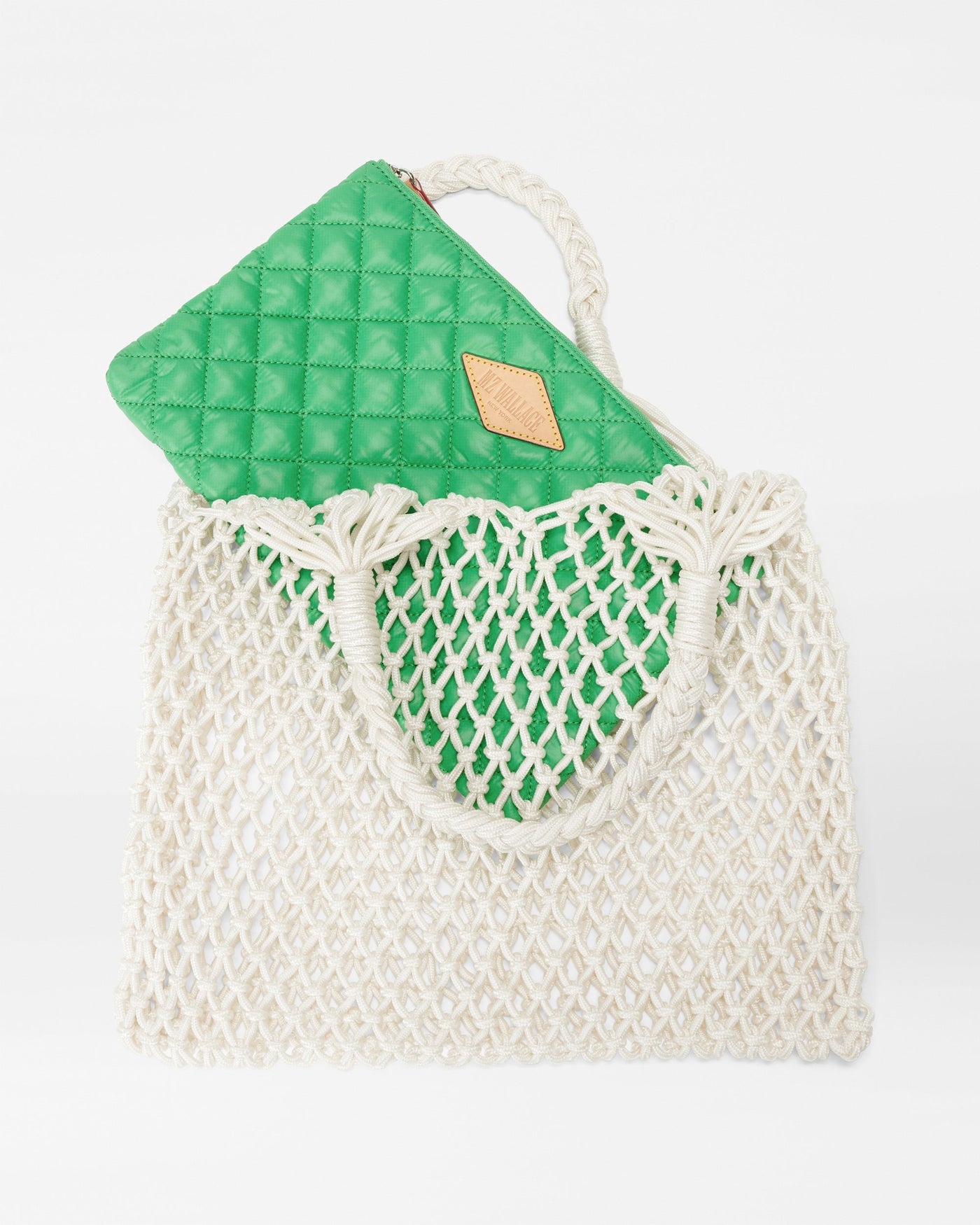 Off White/Grass Reef Knot Market Tote